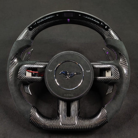 2005-2014 Ford Mustang Carbon Fiber Steering Wheel - AutoLEDTech.com