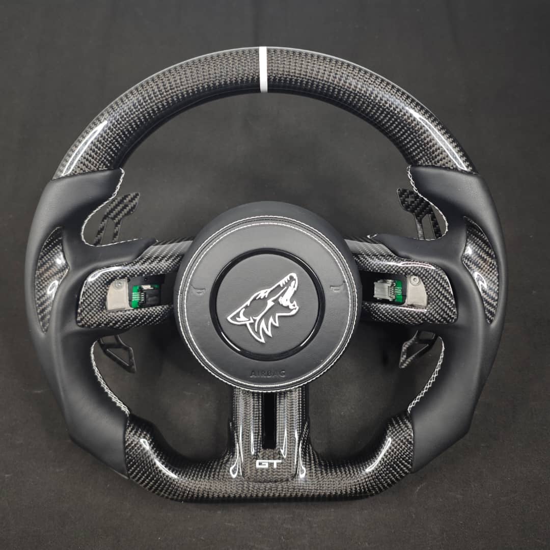 2005-2014 Ford Mustang Carbon Fiber Steering Wheel - AutoLEDTech.com