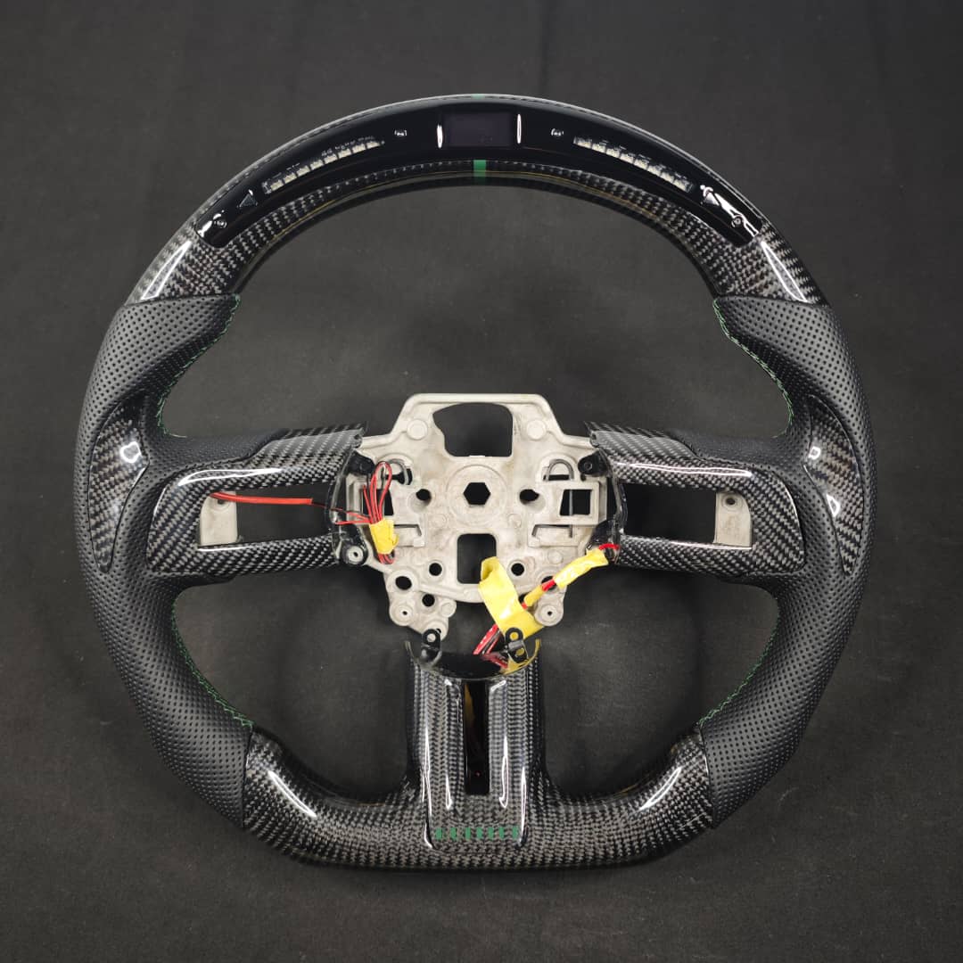 2005-2014 Ford Mustang Carbon Fiber Steering Wheel - AutoLEDTech.com