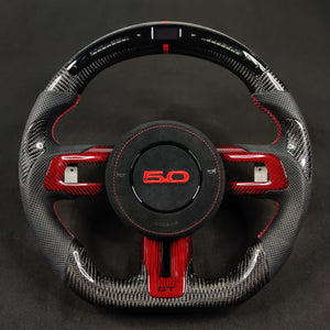 2005-2014 Ford Mustang Carbon Fiber Steering Wheel - AutoLEDTech.com