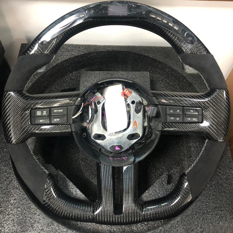 2005-2014 Ford Mustang Carbon Fiber Steering Wheel - AutoLEDTech.com