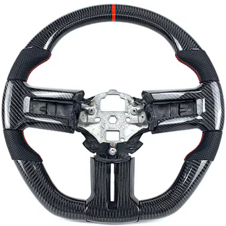 2005-2014 Ford Mustang Carbon Fiber Steering Wheel - AutoLEDTech.com