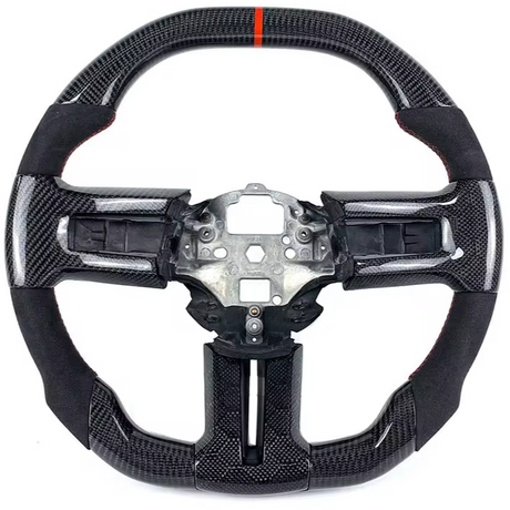 2005-2014 Ford Mustang Carbon Fiber Steering Wheel - AutoLEDTech.com