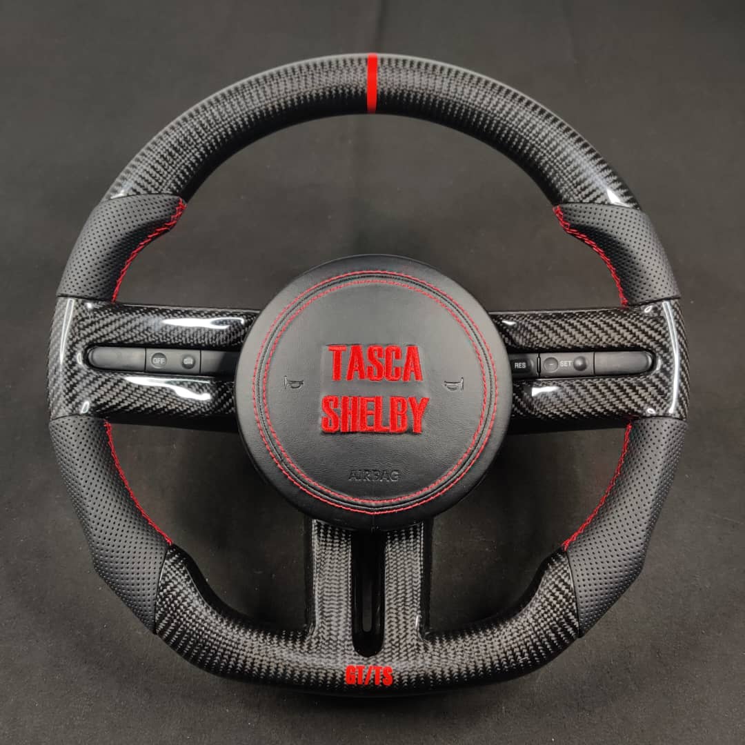 2005-2014 Ford Mustang Carbon Fiber Steering Wheel - AutoLEDTech.com