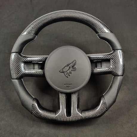 2005-2014 Ford Mustang Carbon Fiber Steering Wheel - AutoLEDTech.com