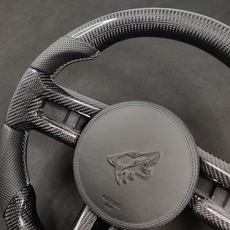 2005-2014 Ford Mustang Carbon Fiber Steering Wheel - AutoLEDTech.com