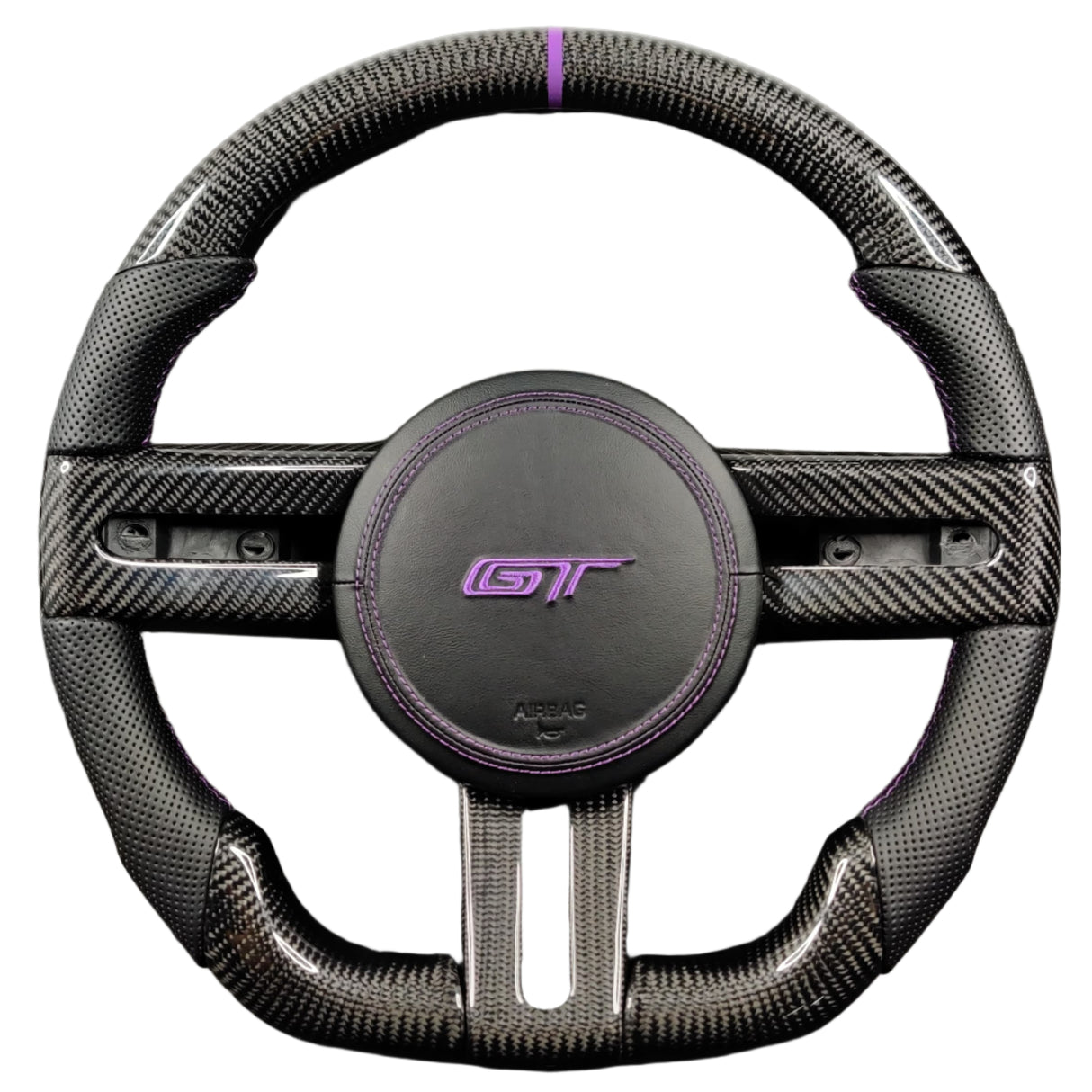 2005-2014 Ford Mustang Carbon Fiber Steering Wheel - AutoLEDTech.com