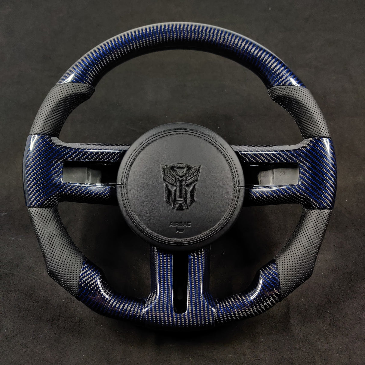 2005-2014 Ford Mustang Carbon Fiber Steering Wheel - AutoLEDTech.com