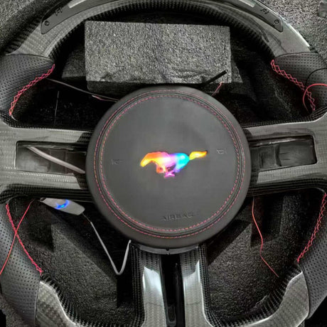2005-2014 Ford Mustang Carbon Fiber Steering Wheel - AutoLEDTech.com