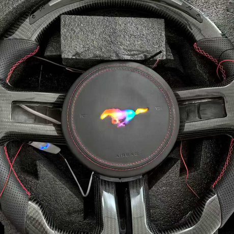 2005-2023 Ford Mustang RGB LED Custom Airbag Cover - AutoLEDTech.com
