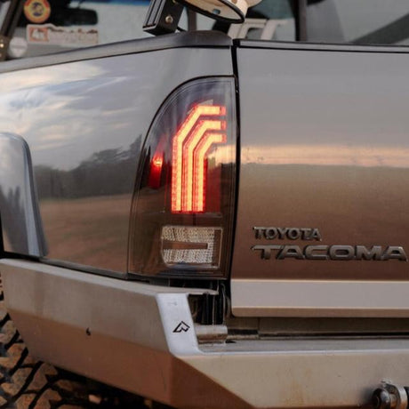 2005-2015 Toyota Tacoma Red Smoked LED Tail Lights - Fits all models - AutoLEDTech.com
