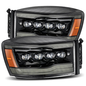2006-2009 Dodge Ram NOVA-Series LED Projector Headlights - Alpha Black - AutoLEDTech.com