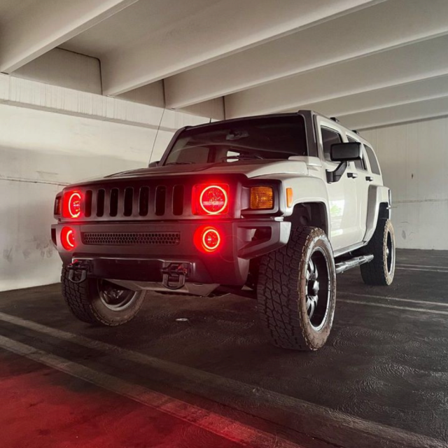 2006-2010 Hummer H3 RGBW Flow Series LED Halo Kit - AutoLEDTech.com