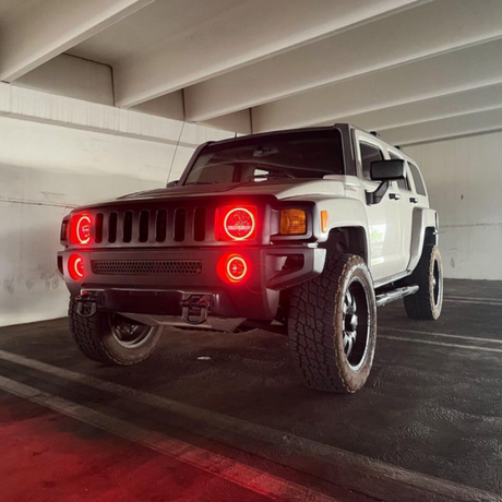 2006-2010 Hummer H3 RGBW Flow Series LED Halo Kit - AutoLEDTech.com