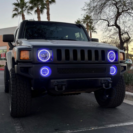 2006-2010 Hummer H3 RGBW Flow Series LED Halo Kit - AutoLEDTech.com