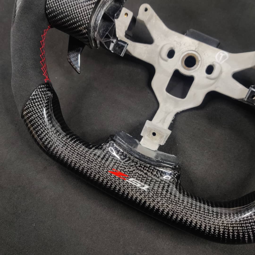 2006-2013 C6 Corvette Custom Carbon Fiber Steering Wheel - AutoLEDTech.com