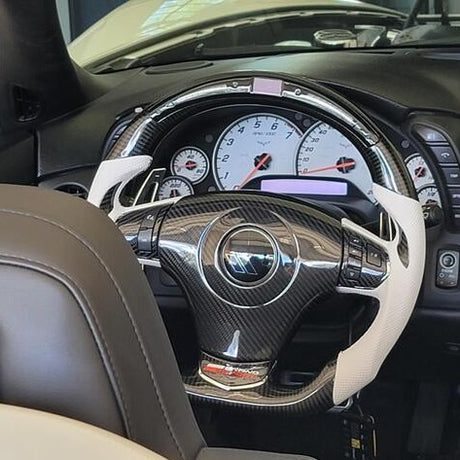 2006-2013 C6 Corvette Custom Carbon Fiber Steering Wheel - AutoLEDTech.com