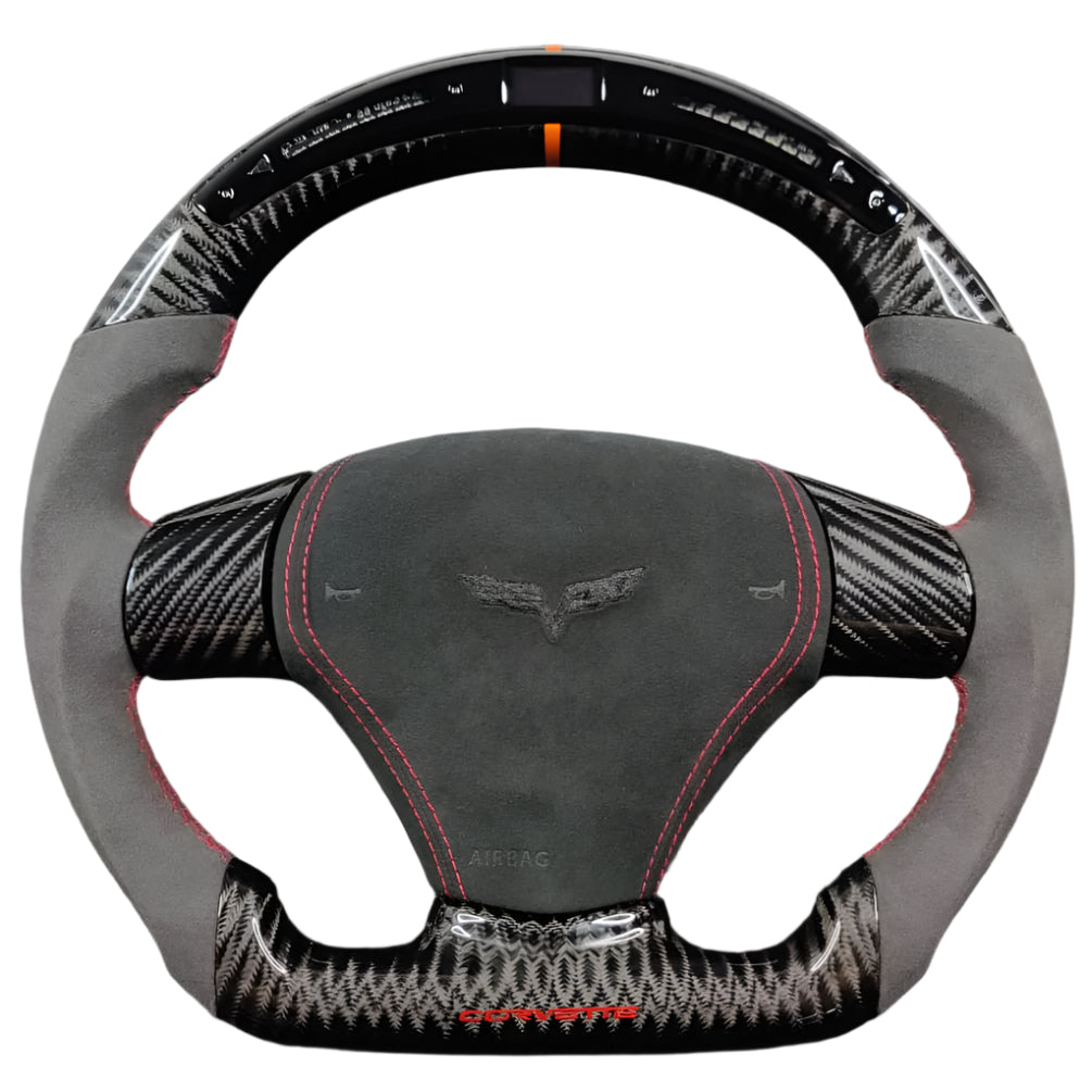 2006-2013 C6 Corvette Custom Carbon Fiber Steering Wheel - AutoLEDTech.com
