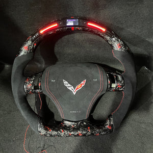 2006-2013 C6 Corvette Custom Carbon Fiber Steering Wheel - AutoLEDTech.com
