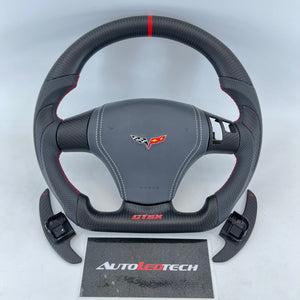 2006-2013 C6 Corvette Custom Carbon Fiber Steering Wheel - AutoLEDTech.com