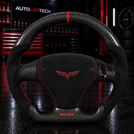 2006-2013 C6 Corvette Custom Carbon Fiber Steering Wheel - AutoLEDTech.com