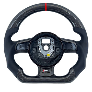 2006-2015 Audi R8/TT Custom Carbon Fiber Steering Wheel - AutoLEDTech.com
