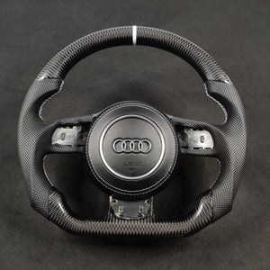 2006-2015 Audi R8/TT Custom Carbon Fiber Steering Wheel - AutoLEDTech.com
