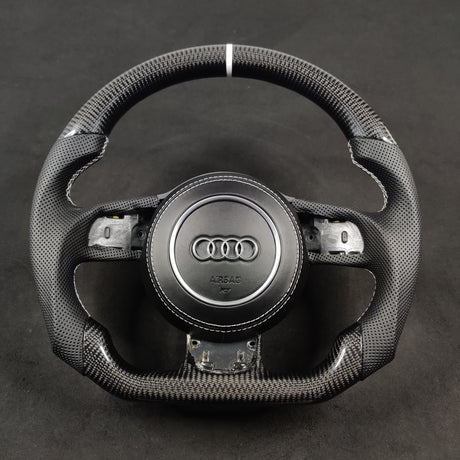 2006-2015 Audi R8/TT Custom Carbon Fiber Steering Wheel - AutoLEDTech.com