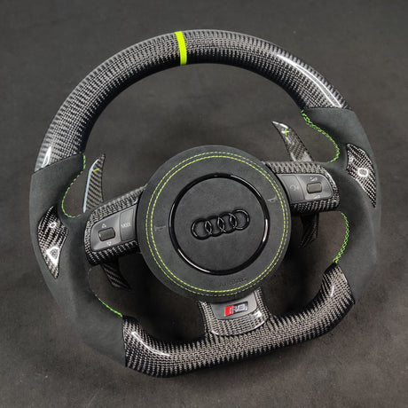 2006-2015 Audi R8/TT Custom Carbon Fiber Steering Wheel - AutoLEDTech.com