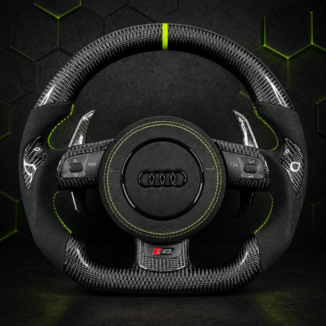 2006-2015 Audi R8/TT Custom Carbon Fiber Steering Wheel - AutoLEDTech.com