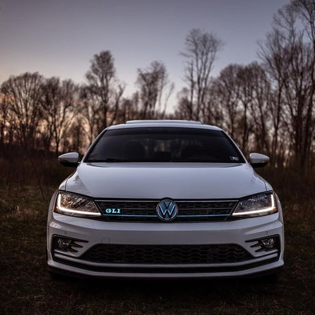 2006-2025 Volkswagen Jetta GLI RGBW Flow Series LED Badge Emblem - Lit Logos - AutoLEDTech.com