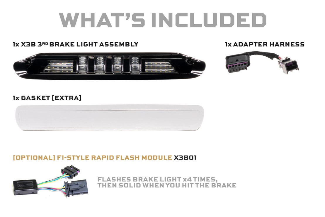 2007-2014 GMC Chevy Sierra Silverado Smoked LED 3rd Brake Light - AutoLEDTech.com