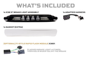 2007-2014 GMC Chevy Sierra Silverado Smoked LED 3rd Brake Light - AutoLEDTech.com