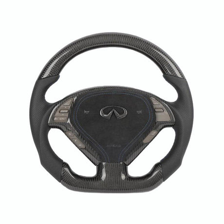 2007-2015 Infiniti G37 G35 Custom Carbon Fiber Steering Wheel - AutoLEDTech.com