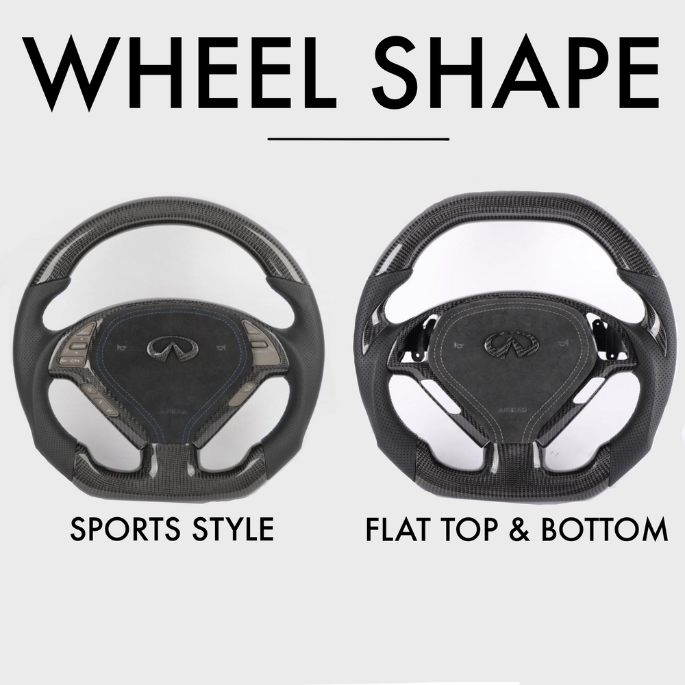 2007-2015 Infiniti G37 G35 Custom Carbon Fiber Steering Wheel - AutoLEDTech.com