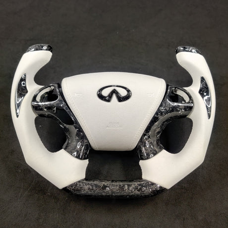 2007-2015 Infiniti G37 G35 Custom Carbon Fiber Steering Wheel - AutoLEDTech.com
