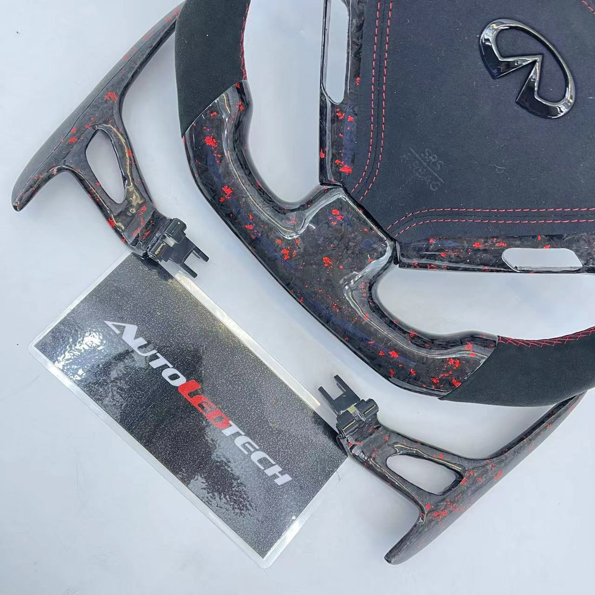 2007-2015 Infiniti G37 G35 Custom Carbon Fiber Steering Wheel - AutoLEDTech.com