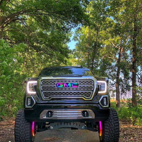 2007-2026+ GMC Sierra Yukon Canyon Illuminated RGBW LED Badge Emblem Logo - AutoLEDTech.com