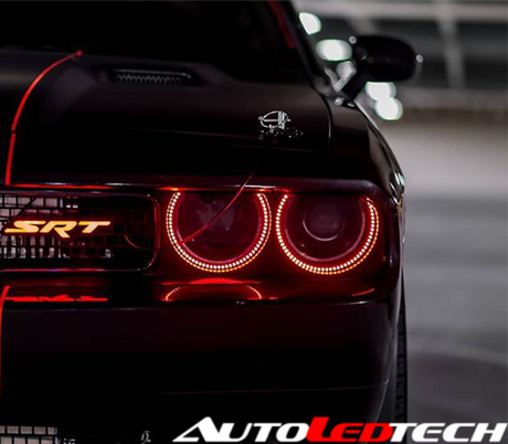 2008-2014 Dodge Challenger RGBW Flow Series LED Halo Kit - AutoLEDTech.com