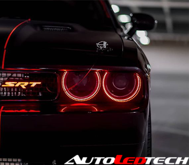 2008-2014 Dodge Challenger RGBW Flow Series LED Halo Kit - AutoLEDTech.com