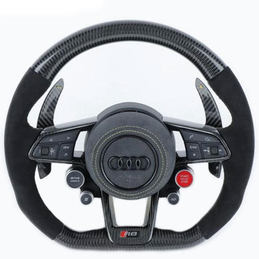 2015-2024 Audi R8 TTRS Custom Carbon Fiber Steering Wheel - AutoLEDTech.com