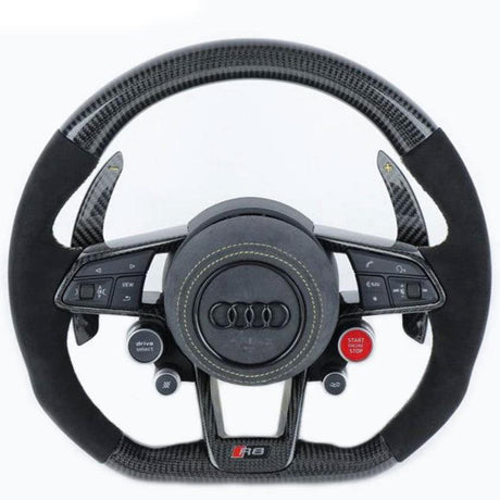 2015-2024 Audi R8 TTRS Custom Carbon Fiber Steering Wheel - AutoLEDTech.com