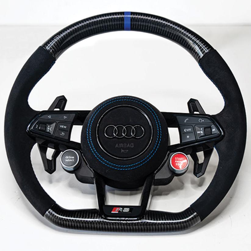 2015-2024 Audi R8 TTRS Custom Carbon Fiber Steering Wheel - AutoLEDTech.com