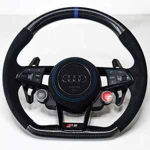 2015-2024 Audi R8 TTRS Custom Carbon Fiber Steering Wheel - AutoLEDTech.com