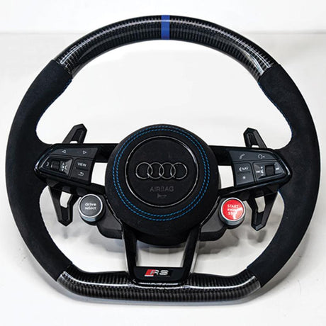 2015-2024 Audi R8 TTRS Custom Carbon Fiber Steering Wheel - AutoLEDTech.com
