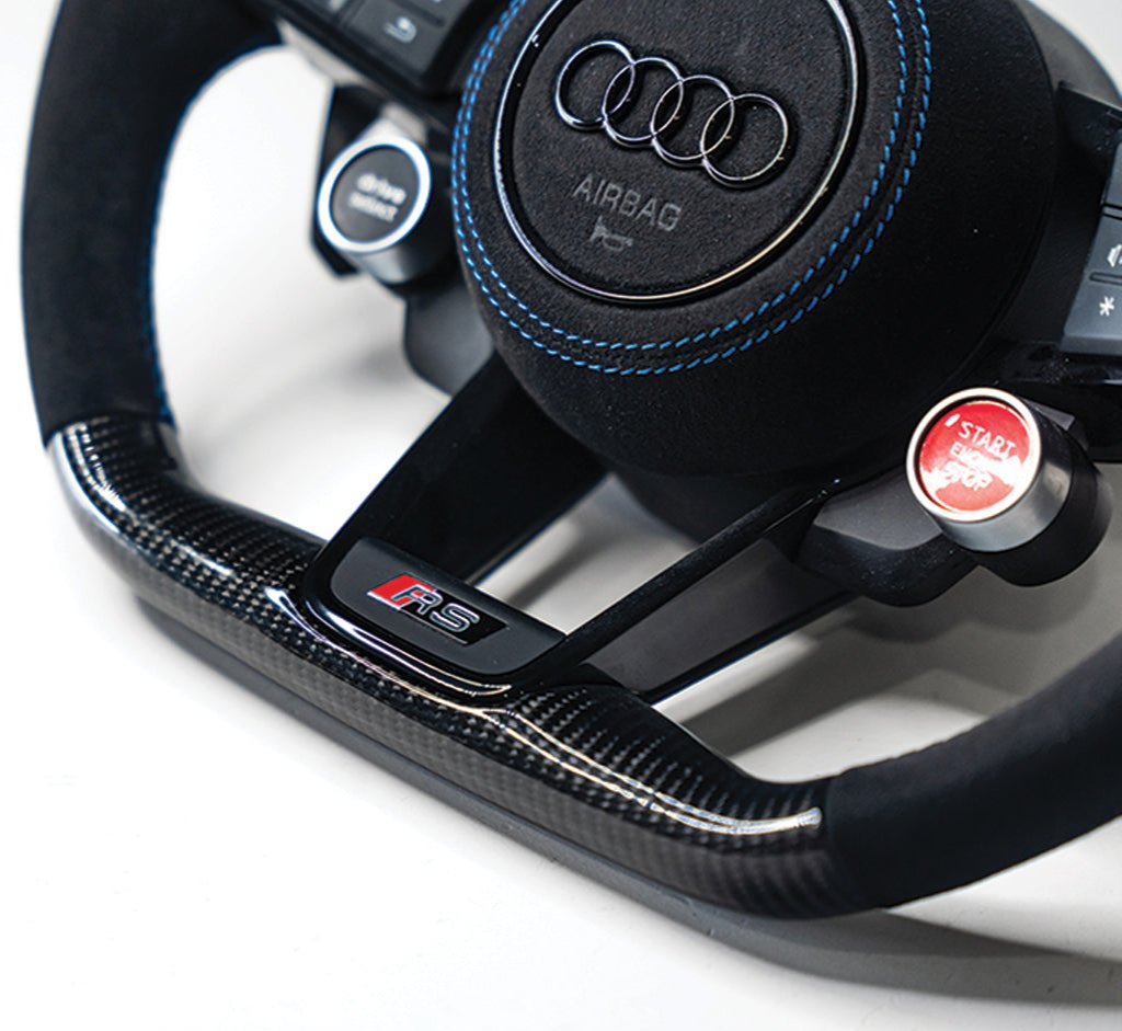 2015-2024 Audi R8 TTRS Custom Carbon Fiber Steering Wheel - AutoLEDTech.com