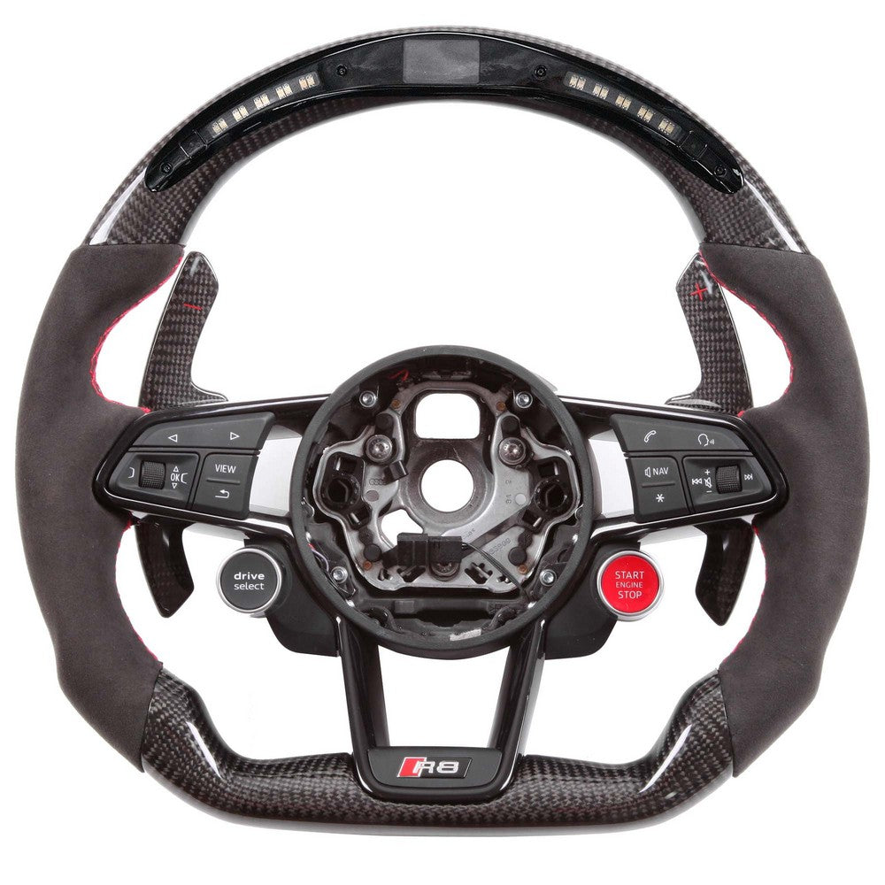 2015-2024 Audi R8 TTRS Custom Carbon Fiber Steering Wheel - AutoLEDTech.com