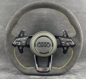 2015-2024 Audi R8 TTRS Custom Carbon Fiber Steering Wheel - AutoLEDTech.com