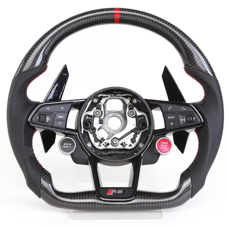 2015-2024 Audi R8 TTRS Custom Carbon Fiber Steering Wheel - AutoLEDTech.com