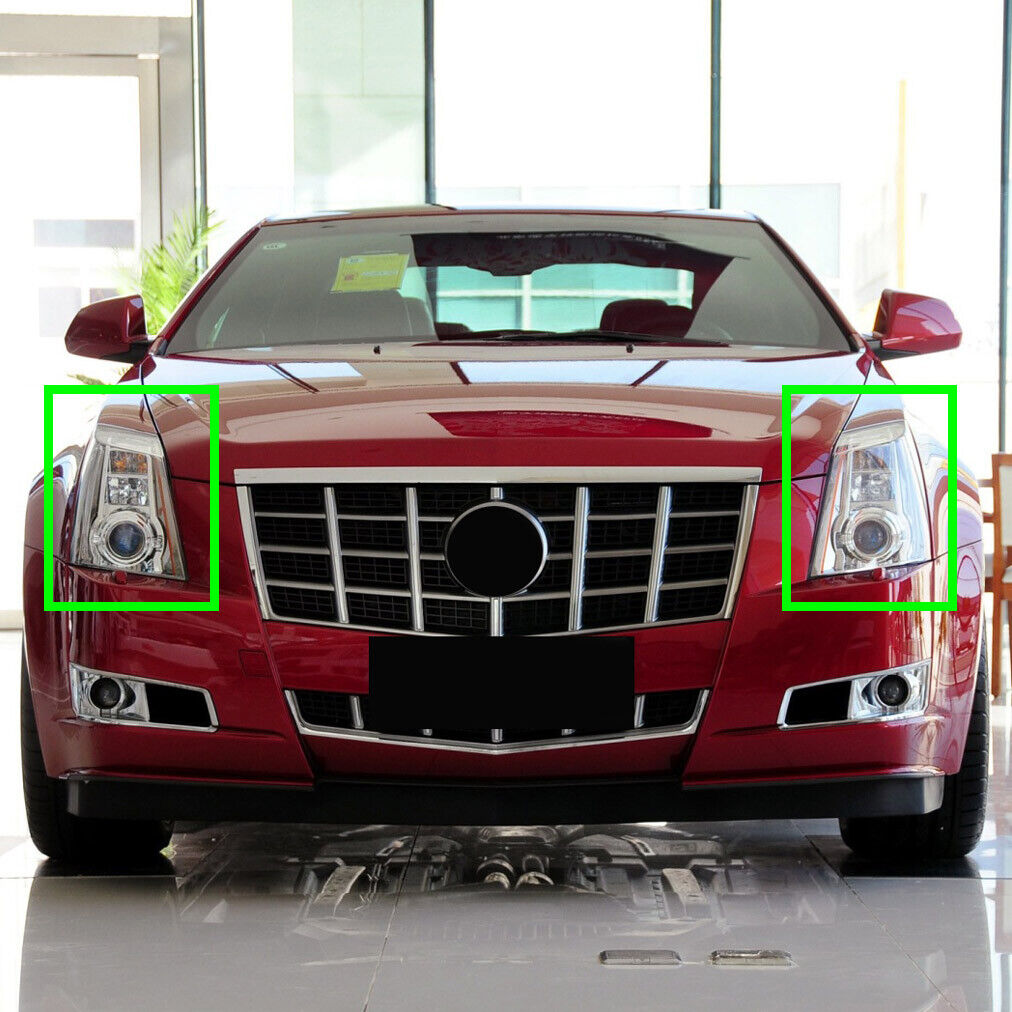 2008-2015 Cadillac CTS CTS-V Headlight Lens Covers Left LH Right RH (Pair) - AutoLEDTech.com